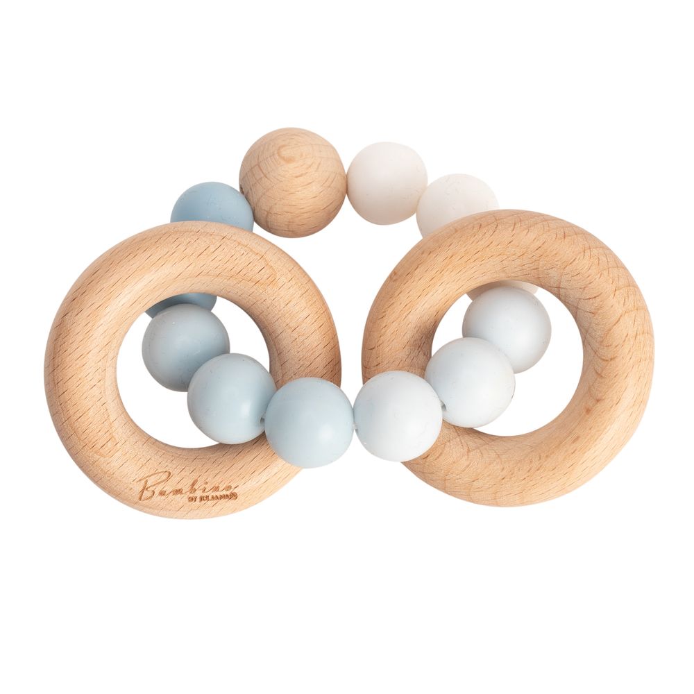 Bambino Ombre Wooden Teething Toy Blue