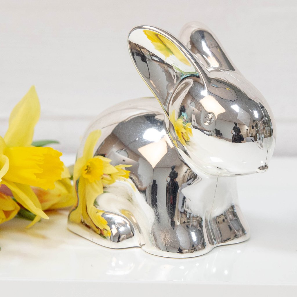 Silver Plated Money Box 'Rabbit' Money Box.