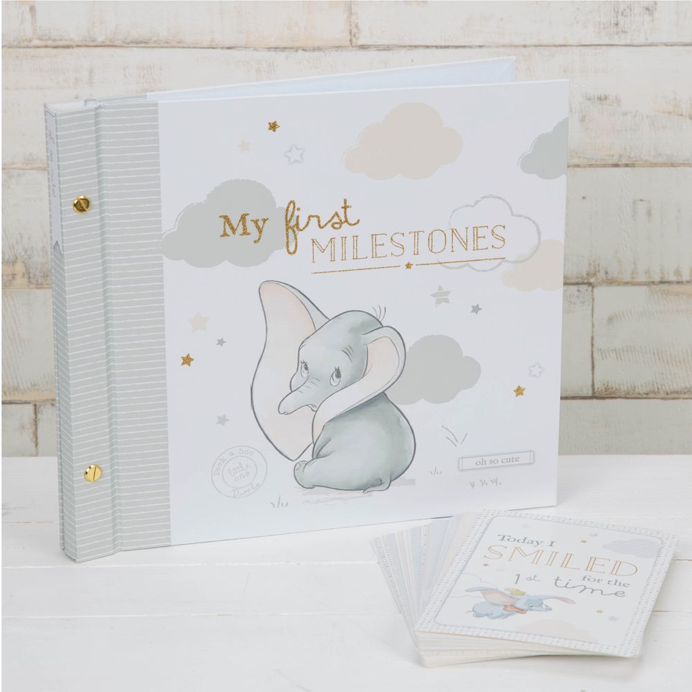 Dumbo' Disney Magical Beginnings Album & Milestone Card Set Baby Journal.