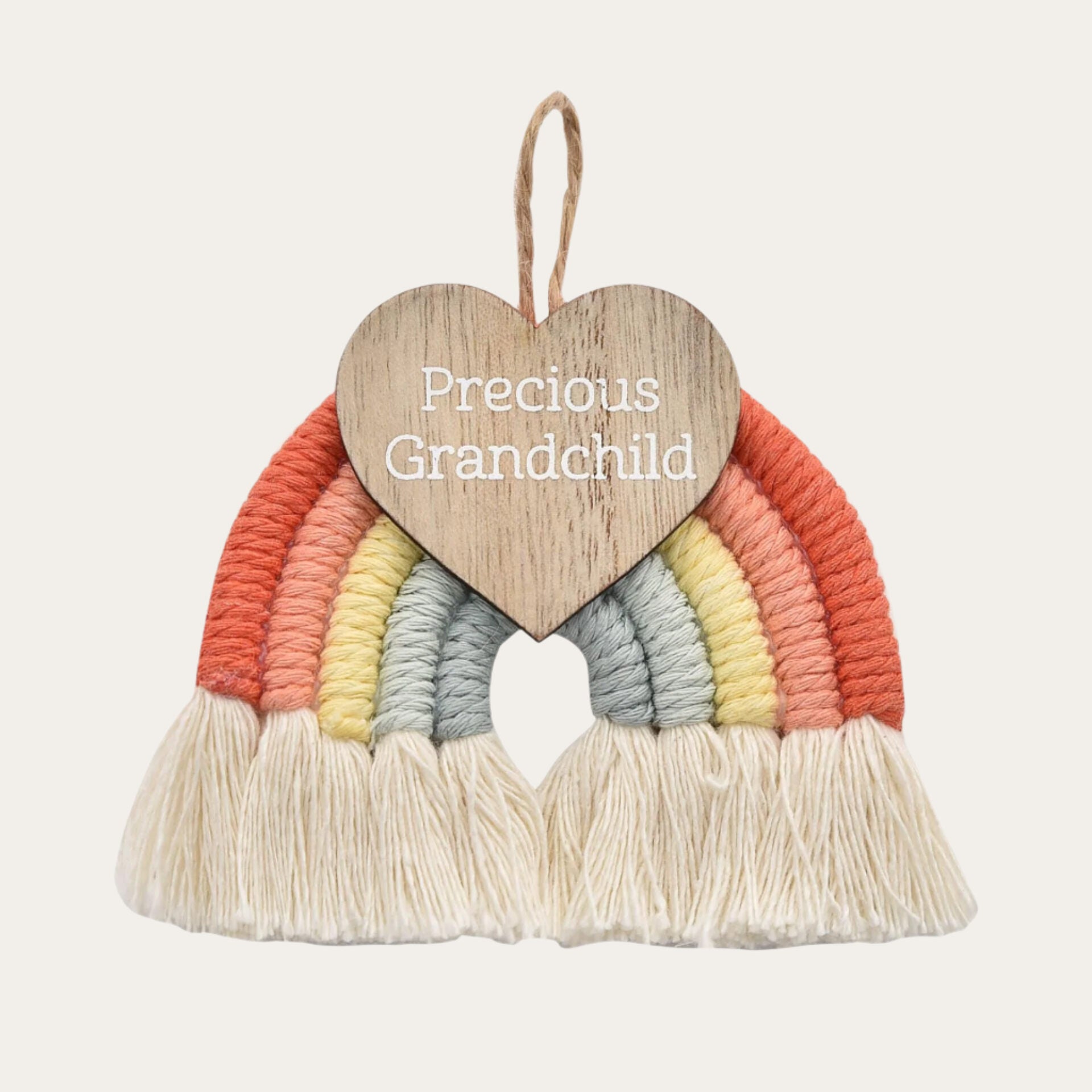 Rainbow Hanging Plaque 'Precious Grandchild' Baby Plaque.