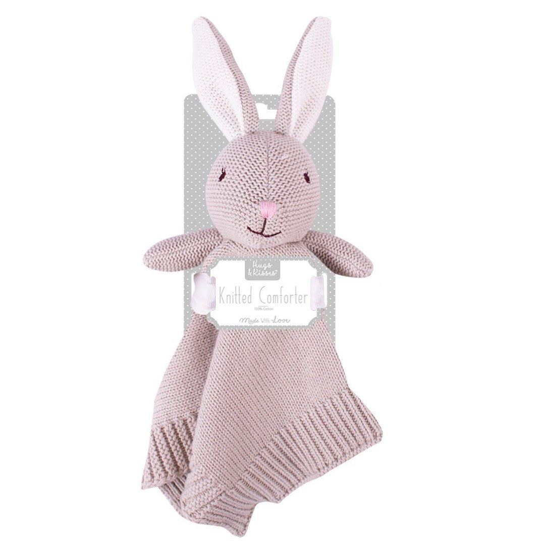 Knitted Bunny Rabbit Comforter Toy - Bumbles & Boo