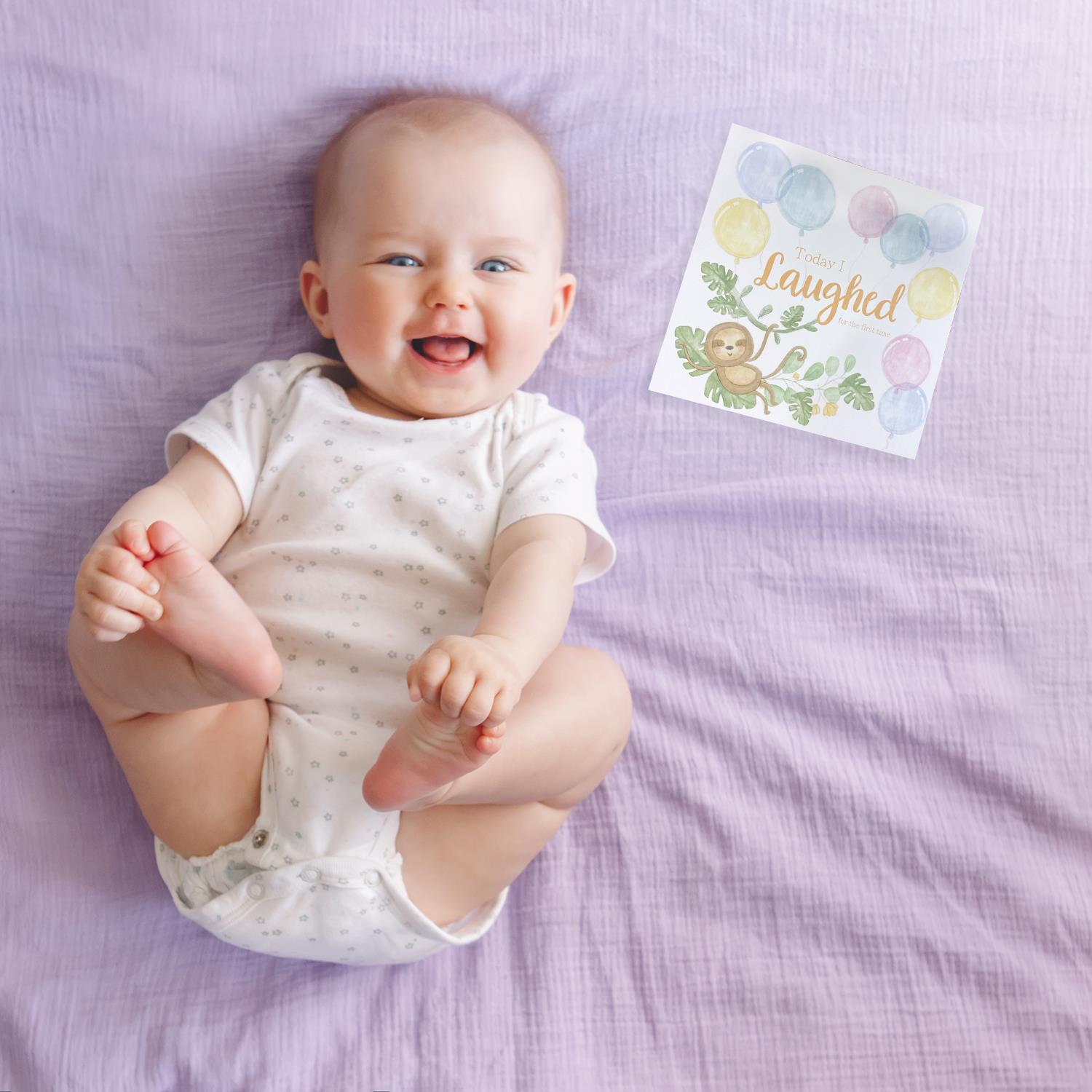 A set of 28 milestone cards to mark many of babies first milestones.