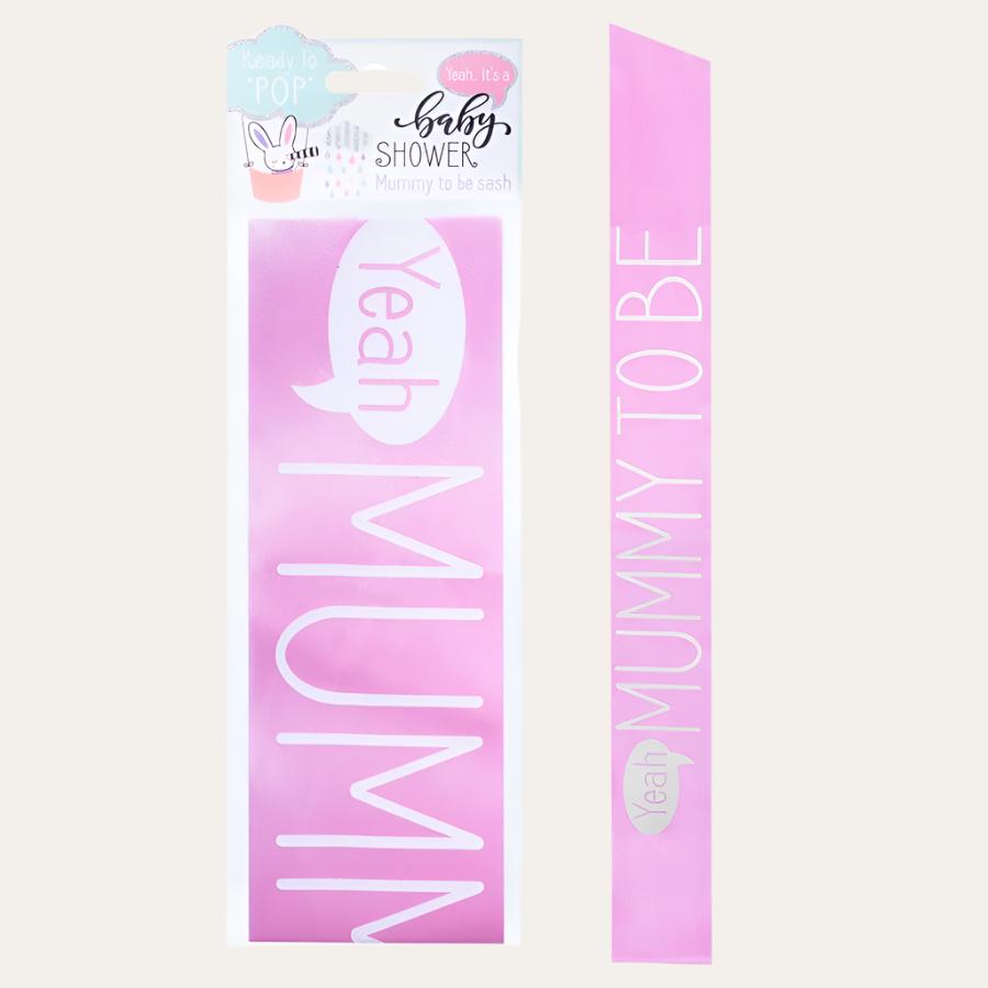 Baby Shower "Mummy to Be" Sash Elegant & Fun Accessory Baby Shower.
