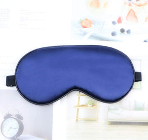Navy Blue Silk Sleep Eye Mask