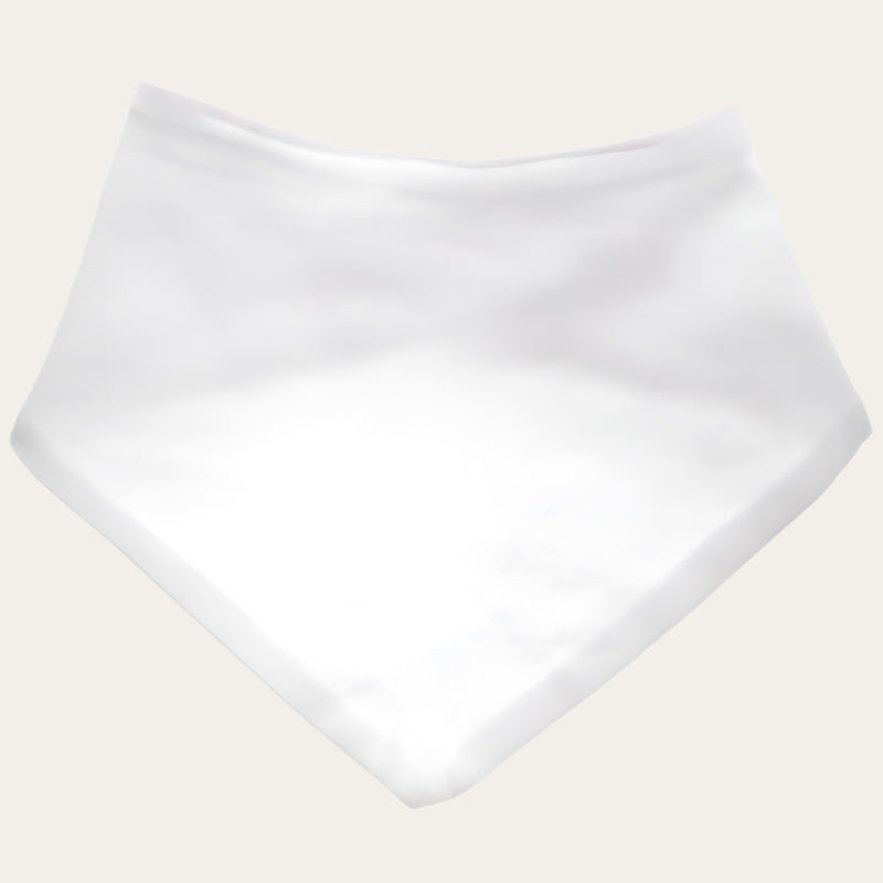 Plain White Bandana Bib Bandana Bib.