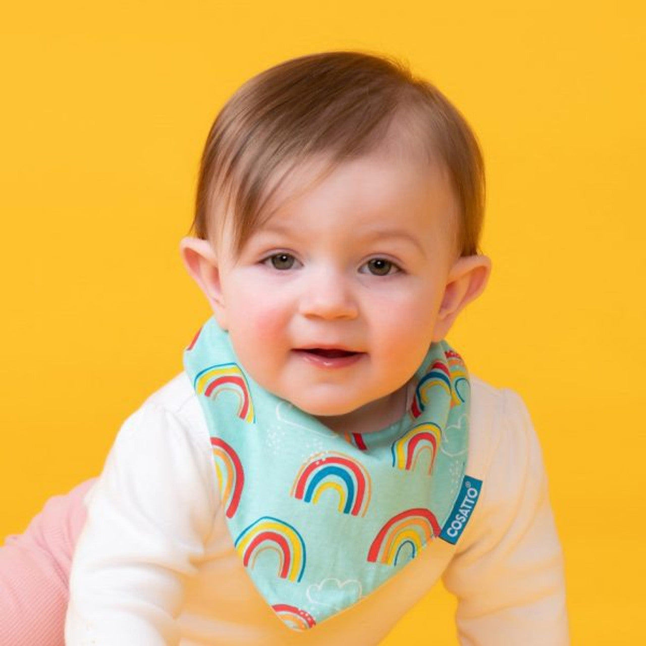 Bandana Dribble Bib Waterproof 'Rainbow Rider' Bandana Bib.