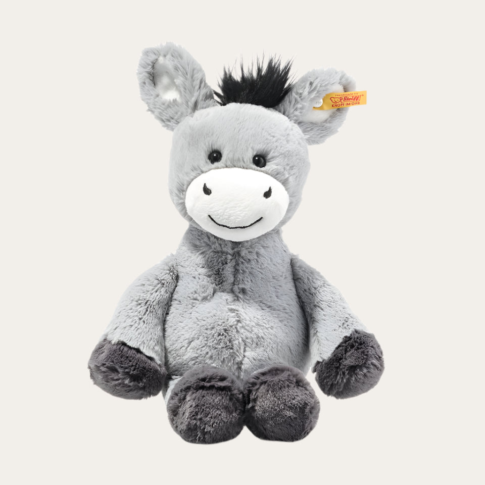 Steiff Soft Toy 'Pinkie Donkey' by Steiff Cuddly Toys.