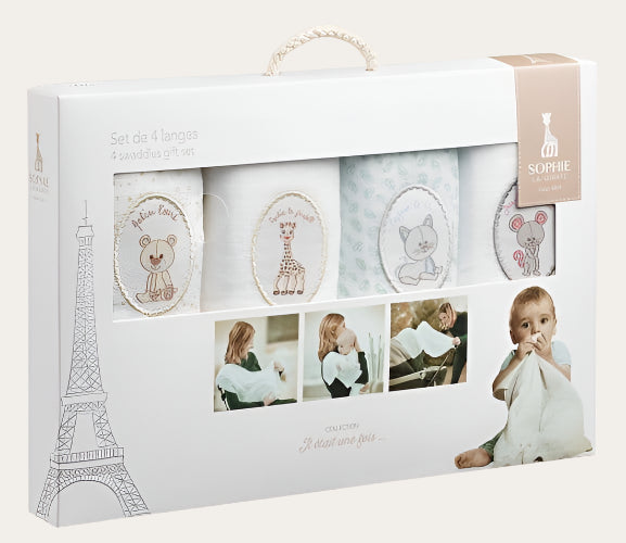 Sophie La Girafe (Giraffe) - Set of 4 Muslins Muslins.