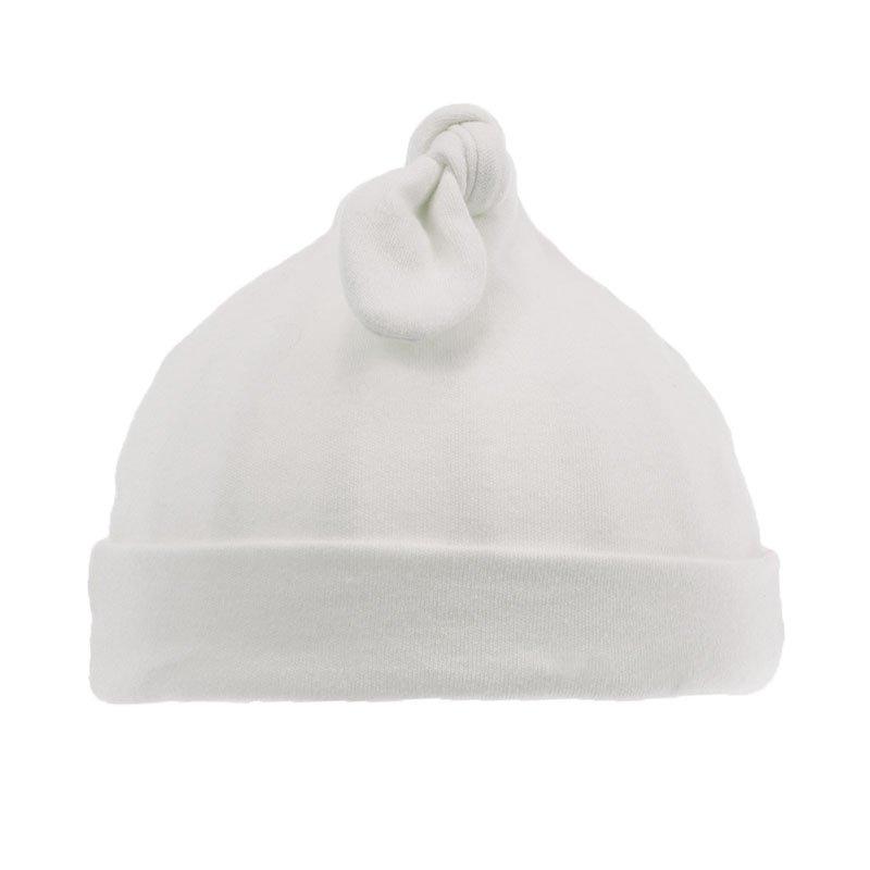 White Knot Hat 0-6 Months - Bumbles & Boo