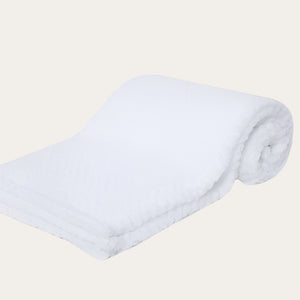 Soft White Waffle Baby Blanket Wrap