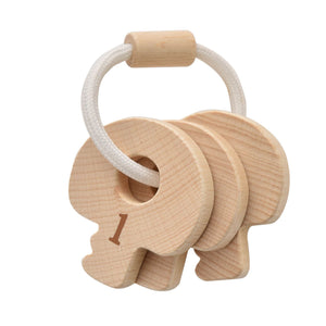 Wooden keys baby teething toy