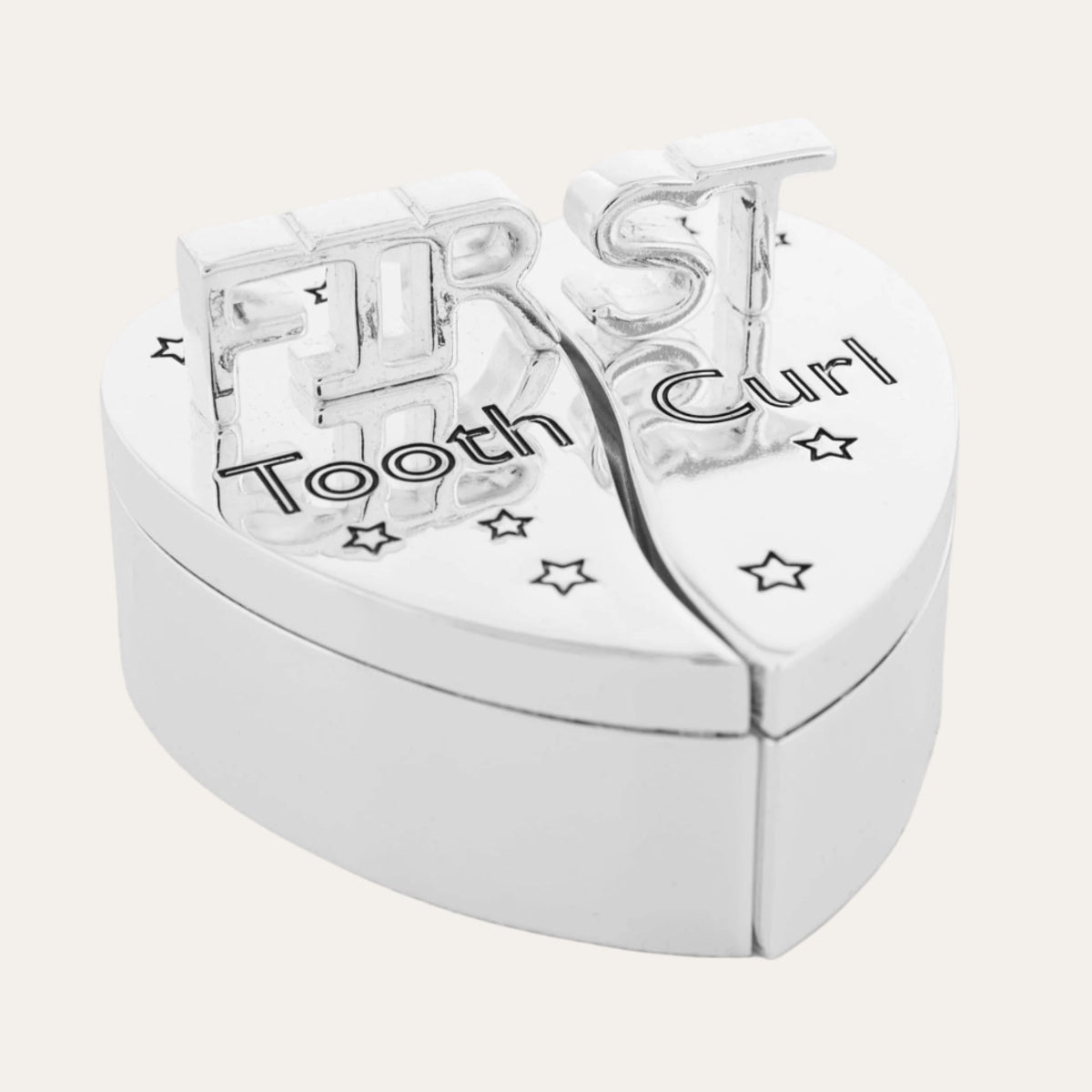 Christening gift ideas - silver first tooth and curl set