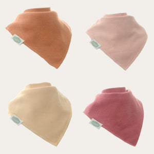 Ziggle Dribble Bib 4Pack Set 'Berries and Cream' Bandana Baby Bib.