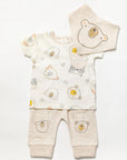 new baby clothing outfit gift set with bear design.