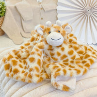 Plush huggy giraffe baby comforter toy suitable from birth. 