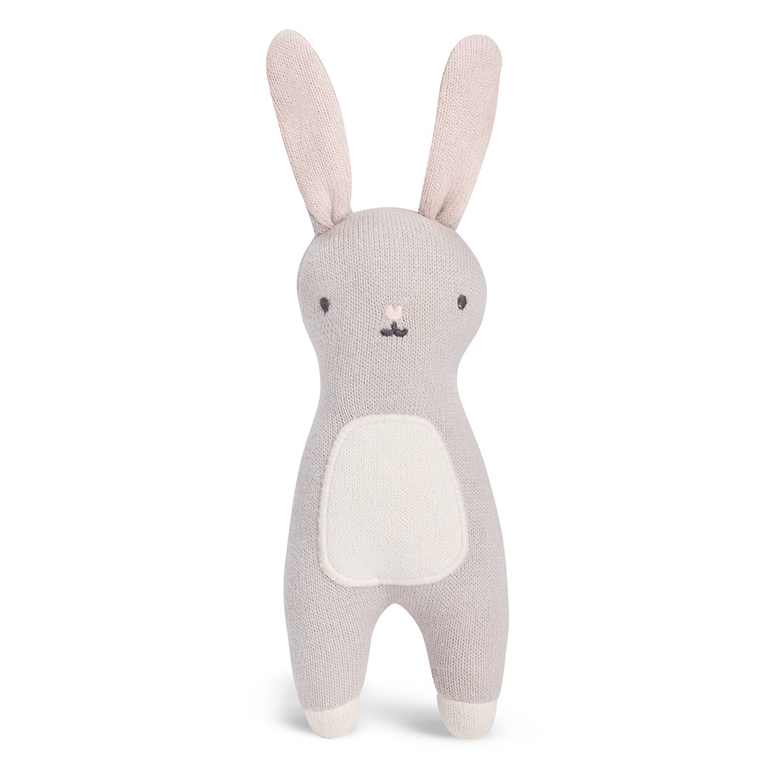 Soft small knitted bunny with long ears perfect for little hands