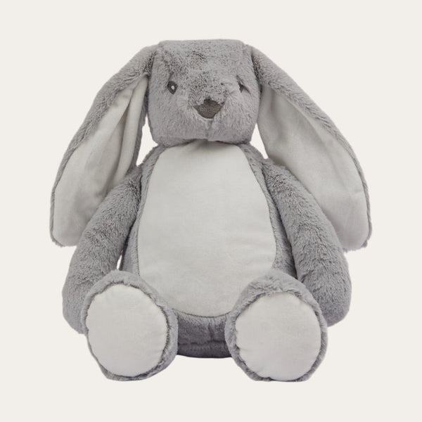 Grey Bunny Soft Toy - Personalised Baby Gifts - Bumbles & Boo