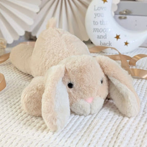Eco friendly recycled soft bunny plush toy. Perfect cuddle companion. Suitable from birth. 