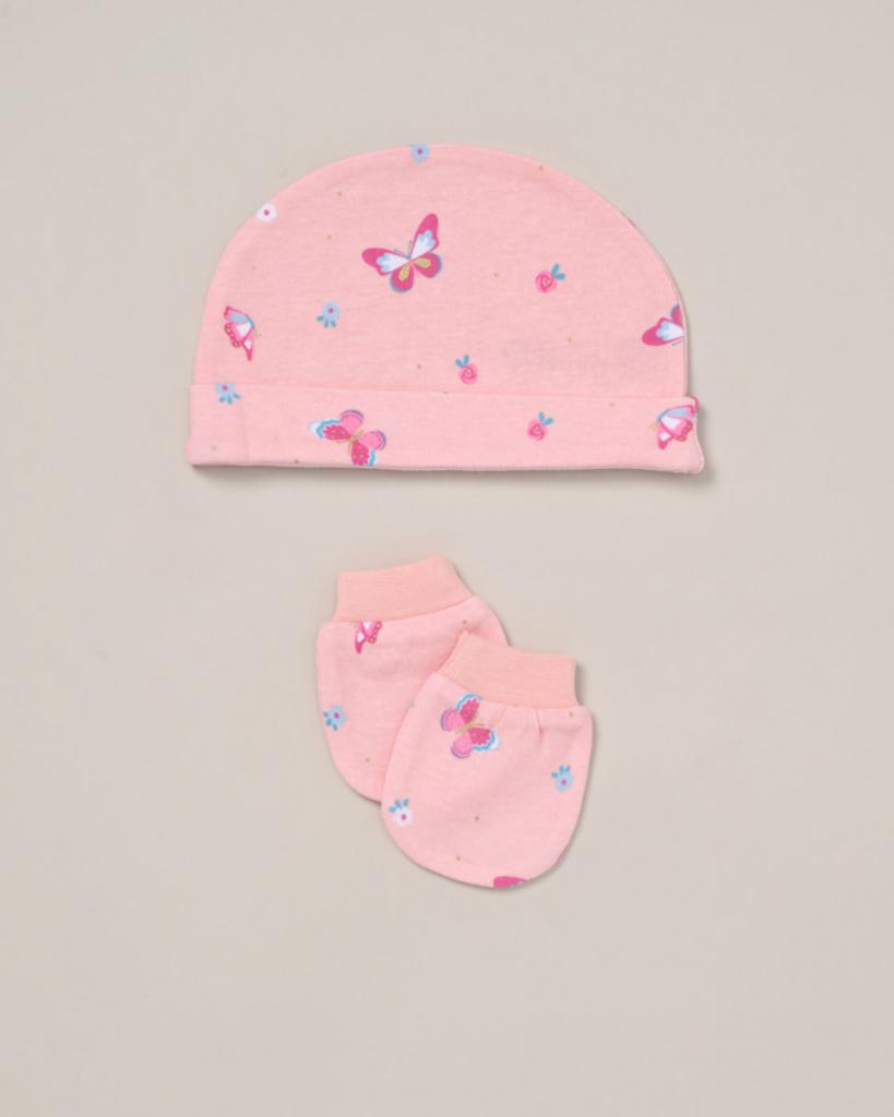 pink baby clothing with butterflies