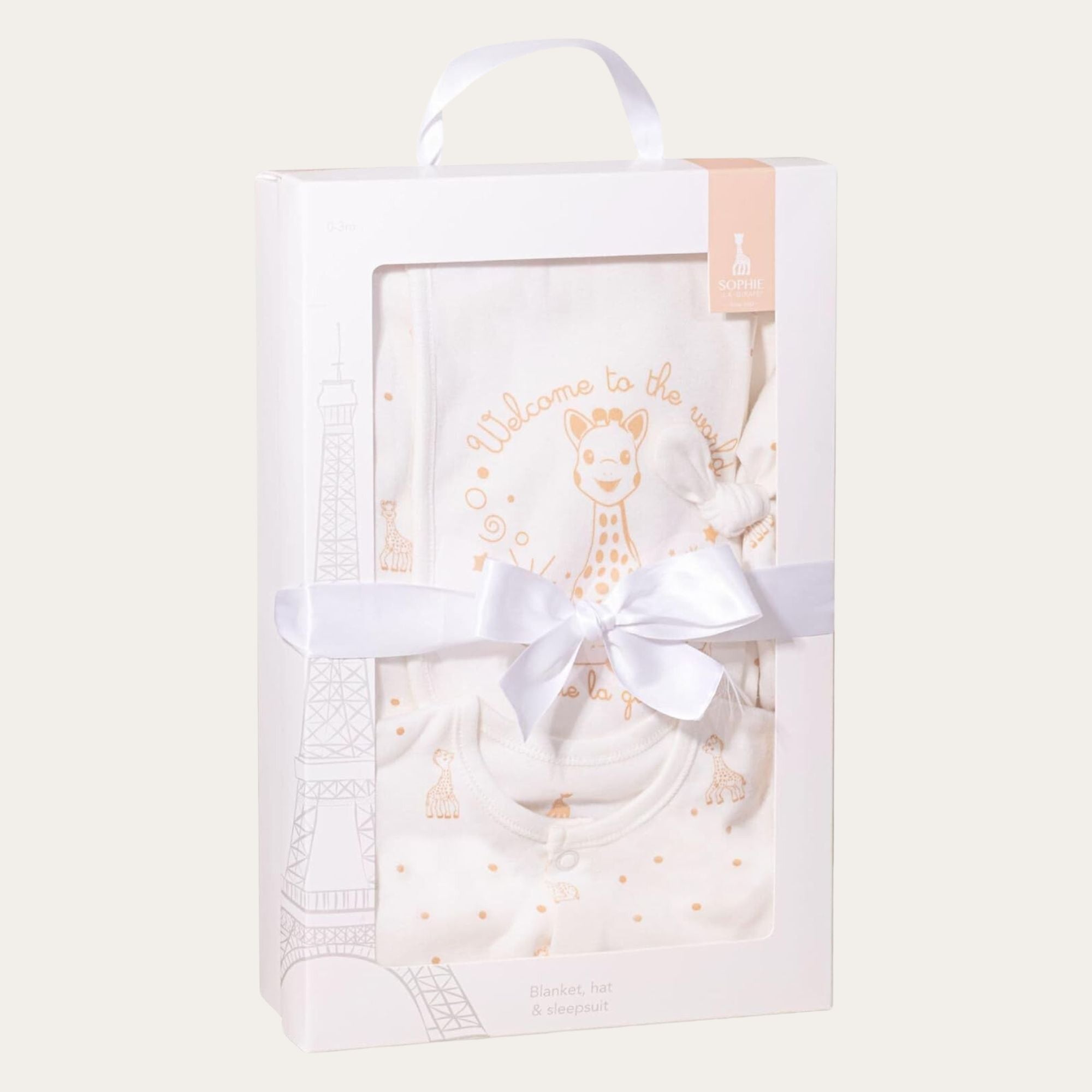 Sophie La Girafe Sleepsuit, Hat & Blanket - Baby Gifts Set Unisex Baby Clothes.