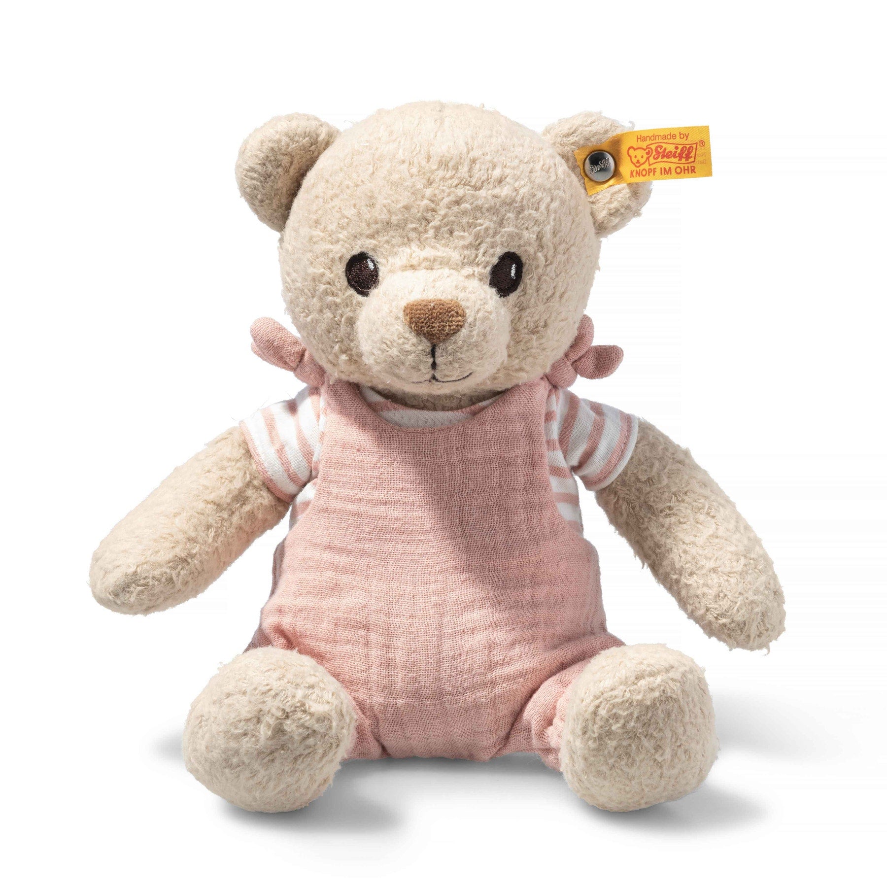 Soft, cuddly and lovable. Nele is your little world explorer's first friend, made with GOTS certified materials in a soft colour. For those who like soft natural shades.