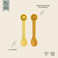 Silicone feeding spoon 2-pack - Mr. Lion