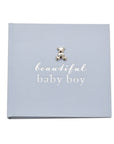 This adorable blue album allows parents to present photographs of their new born son with a personalised touch. The perfect gift for a newborn!