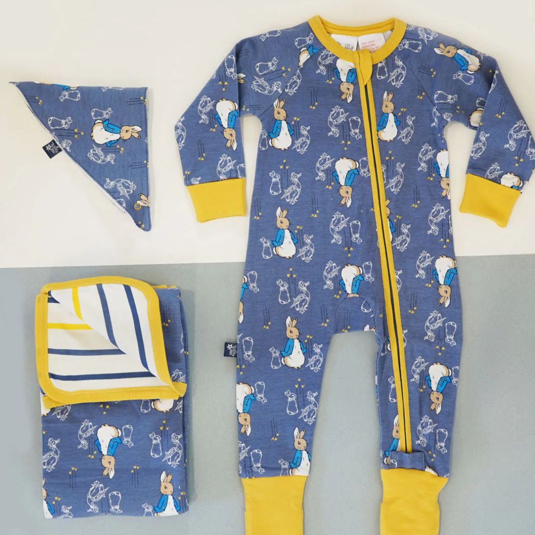baby boy clothing set with peter rabbit.