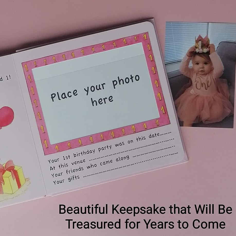 Growth chart page for baby girl’s first year milestones