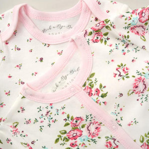 Roses Baby Girl Clothing Gift Set - All in One and Bib