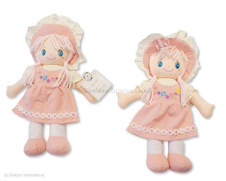 Baby Girl Soft Doll in Pink Dress – 32cm