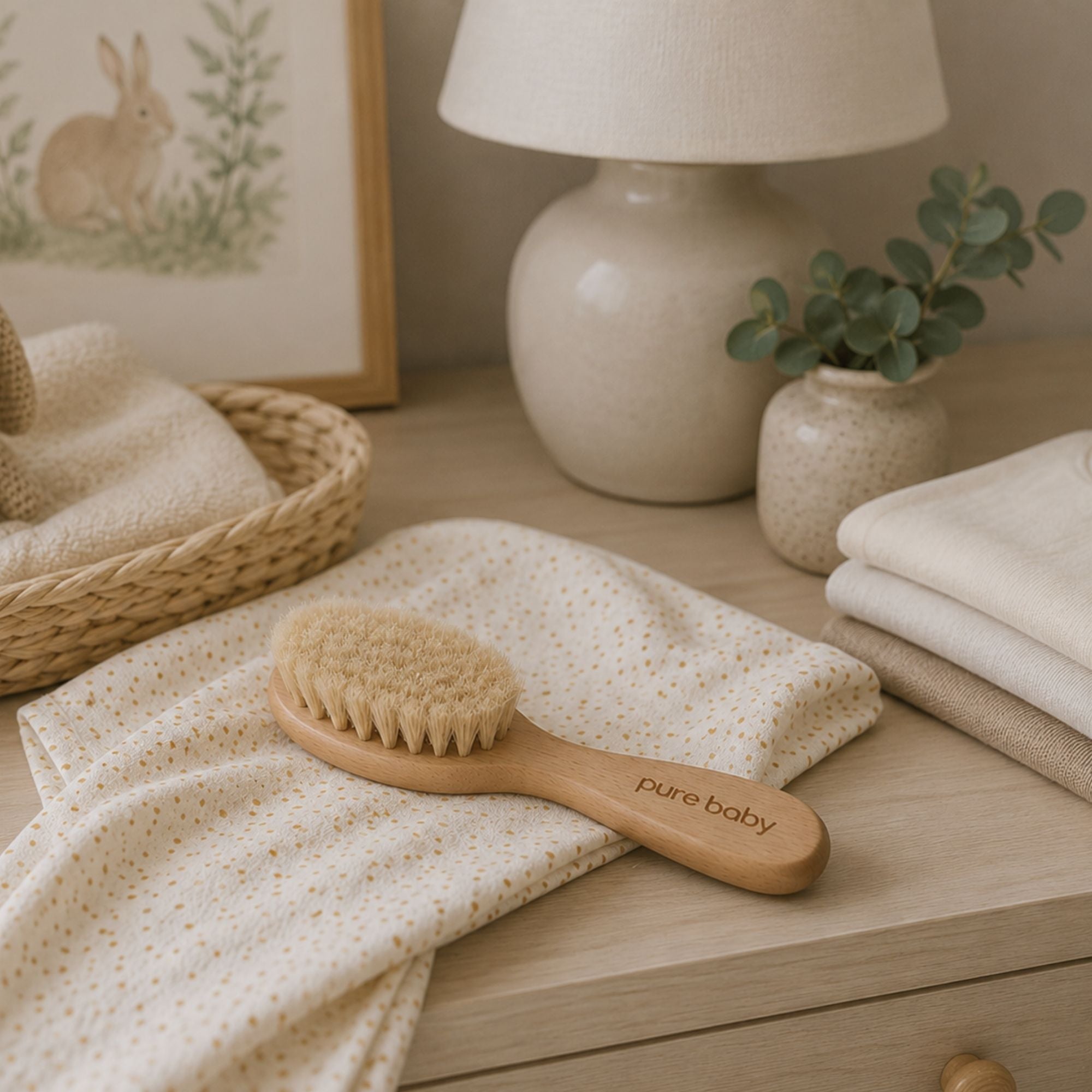 Gentle baby hair brush for fine hair