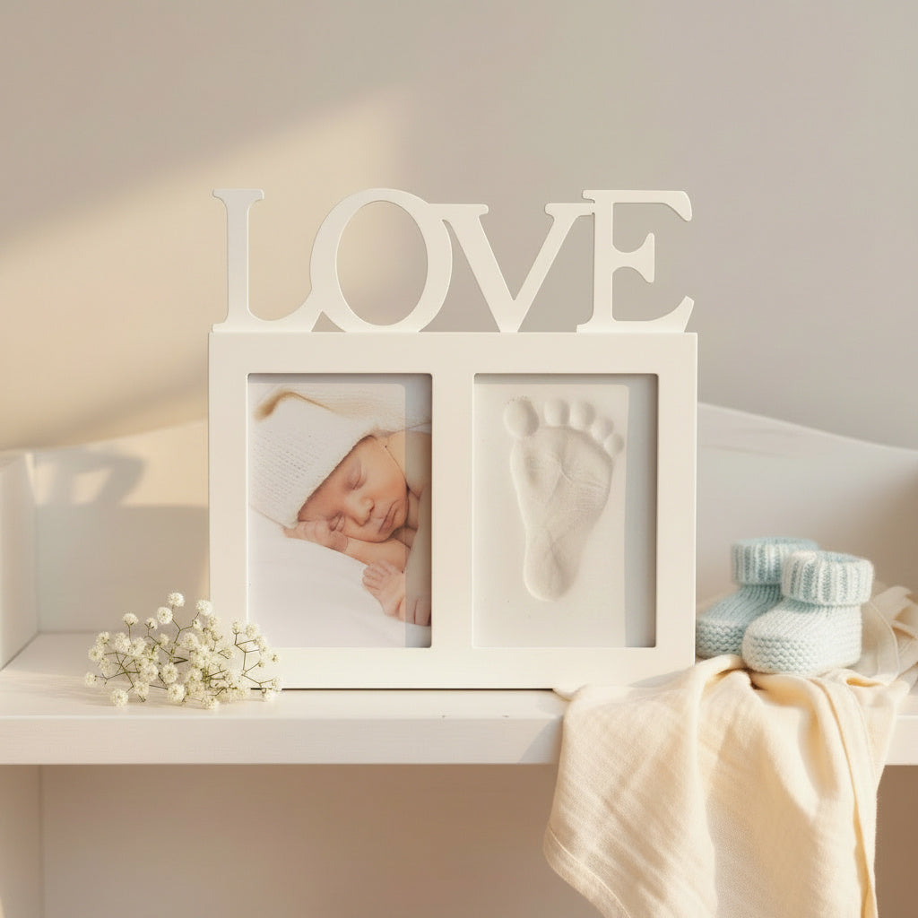 Baby Love Print Frame Kit with LOVE lettering and two display spaces