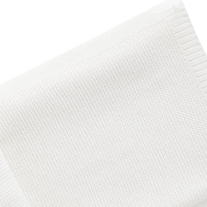 Newborn baby blanket in soft white organic cotton