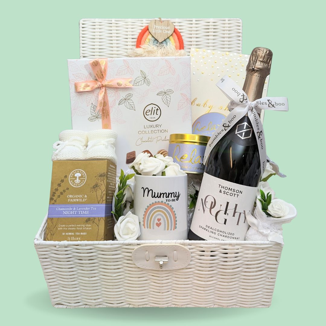 Baby shower gifts basket