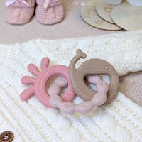Baby silicone teething toy in a whale 