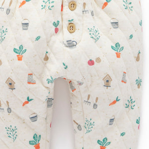 Baby clothing set with garden print joggers