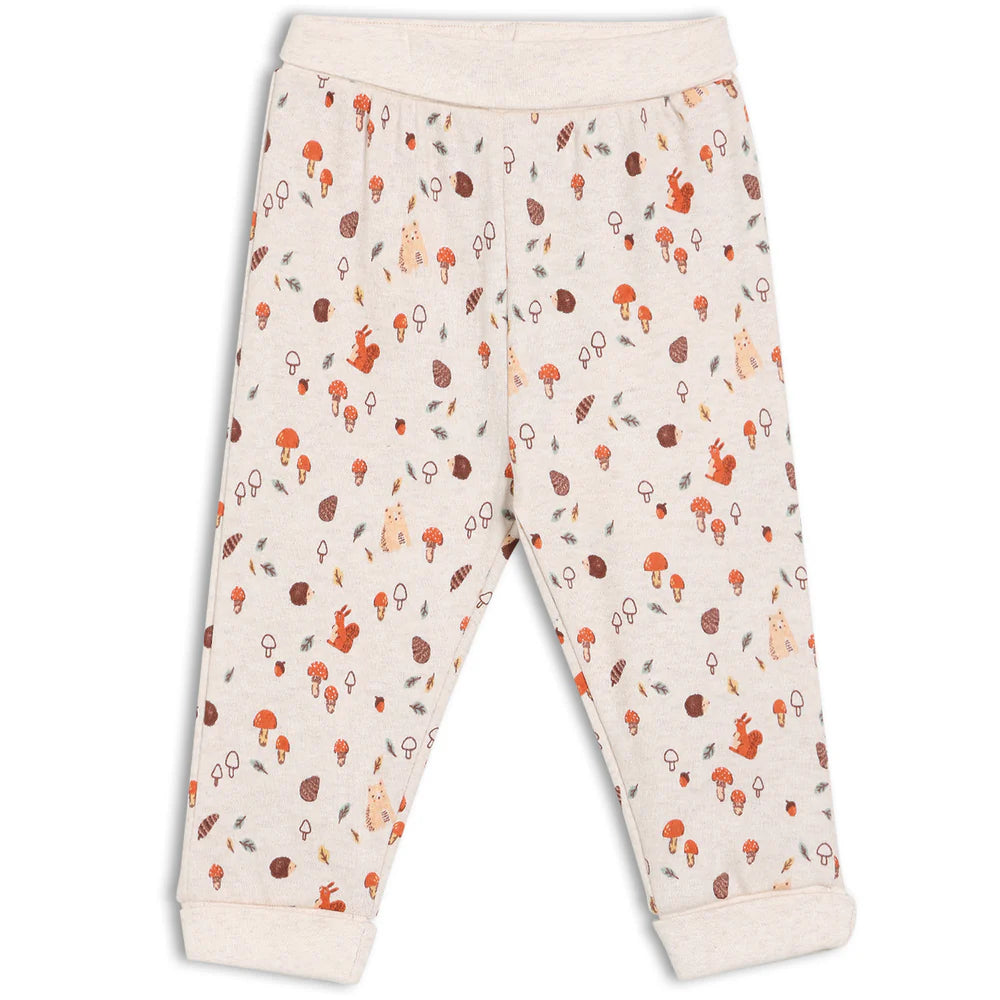 Baby unisex autumn forage printed joggers made from soft cotton