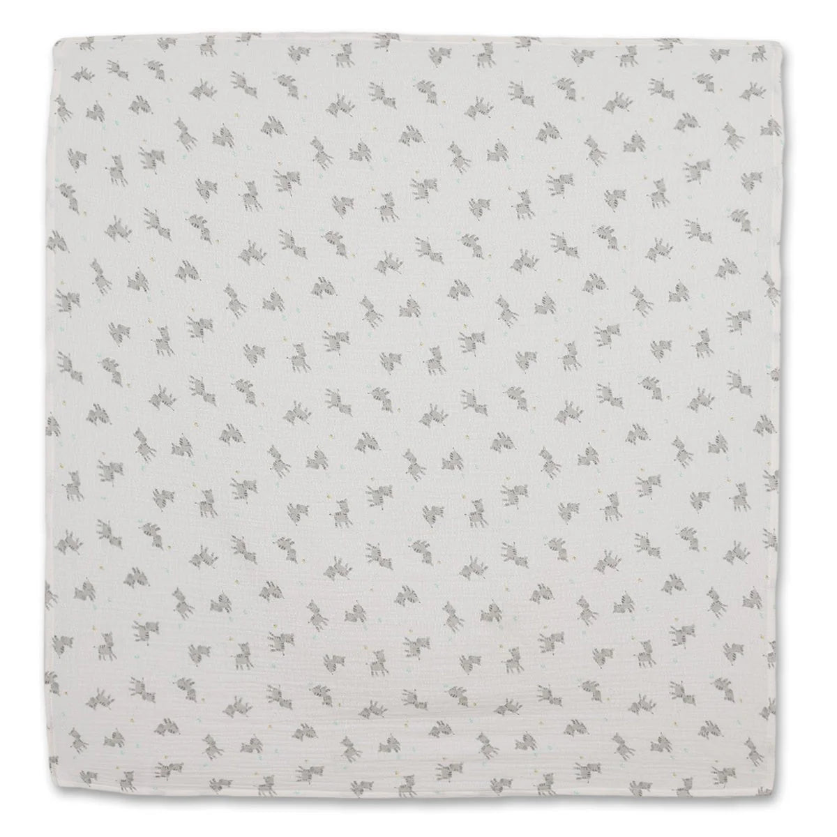 Baby unisex zebra printed muslin in black and white