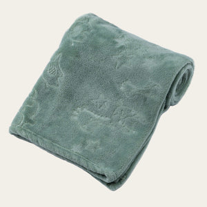 Safari Animal Baby Wrap – Sage Flannel for Newborns