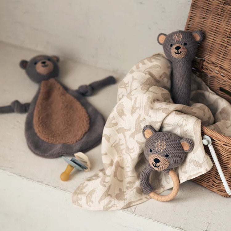 Pacifier Cloth Comforter Bear Ultra-Soft Baby Comforter