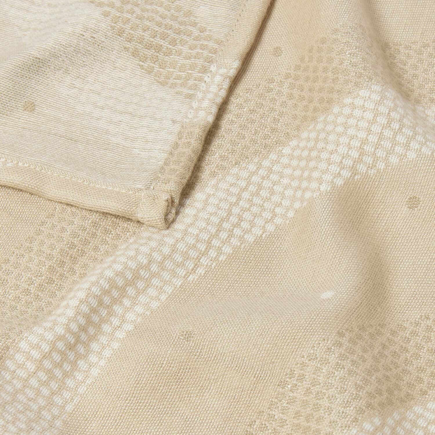 Rainbow print beige taupe baby blanket by Katie Loxton