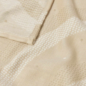 Rainbow print beige taupe baby blanket by Katie Loxton