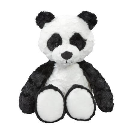 Soft plush black and white panda with a soft face