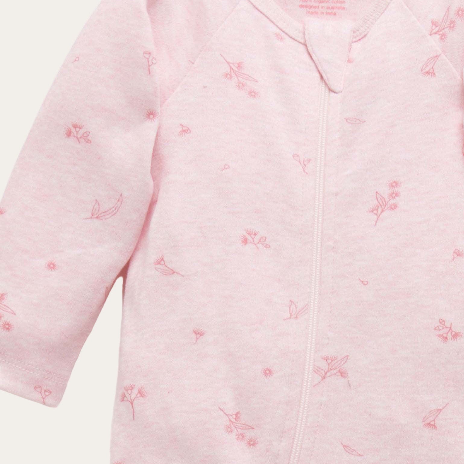 2 pack pink zip growsuits for newborn girls