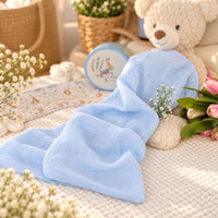 Blue Muslin Square - 100% Cotton