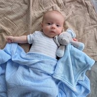 Personalisable Blue Elephant Comforter Baby Comforter.