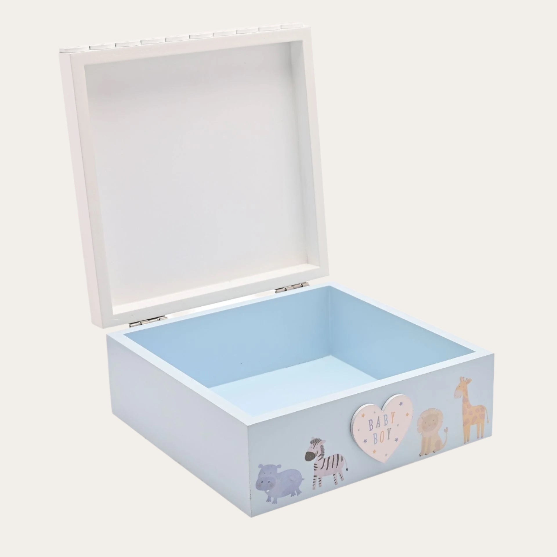 Blue Baby Keepsake Box - Jungle Lion Theme - Bumbles & Boo