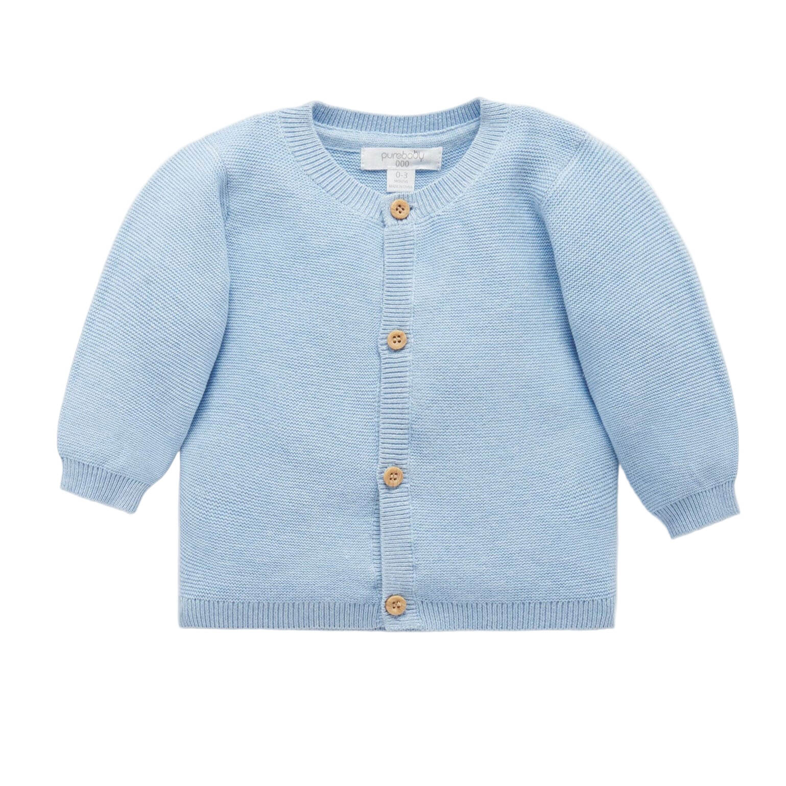 Blue Mélange Organic Cotton Baby Cardigan