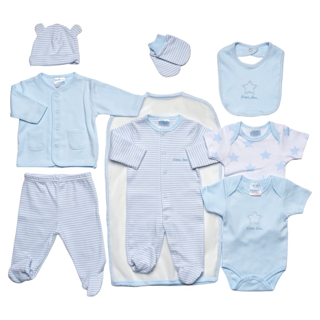 Clothing Blue 8pc Gift Set &#39;Little Stars&#39;